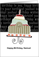 Happy birthday, Samuel, customizable birthday card (name & age) card