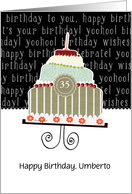 Happy birthday, Umberto, customizable birthday card (name & age) card