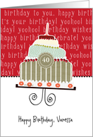 Happy birthday, Vanessa, customizable birthday card (name & age) card