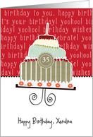 Happy birthday, Xandra, customizable birthday card (name & age) card