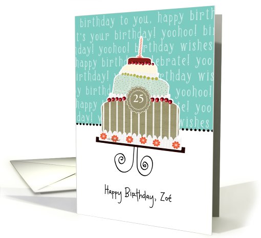 Happy birthday, Zo, customizable birthday card (name & age) card