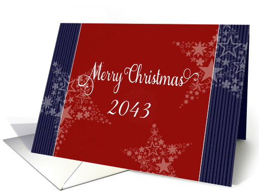 Merry Christmas, Year Customizable, red, white & blue,... (948858)