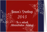 To a valued Administrative Assistant, Customize Year, Christmas card