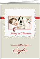 Merry first Christmas to my daughter, customizable 1st Christmas card