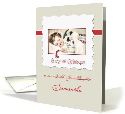 Merry first Christmas to my granddaughter, customizable card (959419)