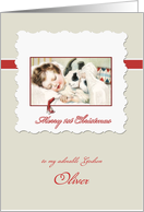 Merry first Christmas to my godson, customizable card