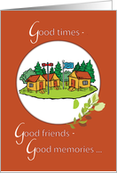 Summer Camp Cabins Thinking of You card