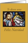 Christmas Blessing in Spanish Holy Family Navidad Sagrada Familia card