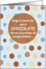Birthday Aging Spanish Chocolate Humor Cumpleaos card