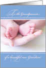 Grandparents of New Grandson Blue Congratulations card