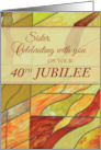 40th Jubilee Nun Stained Glass Look card