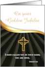 Golden Jubilee of Religious Life 50 Year Anniversary Nun Black Gold card
