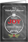Deacon Joy at Christmas Chalkboard Look card