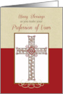 Nun Profession of Vows Congratulations Ornate Cross card