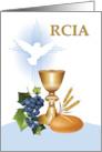 RCIA Congratulations Catholic Sacrament Symbols card