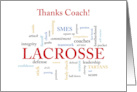 Thanks Coach Custom Lacrosse from Team card