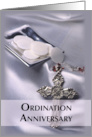 Ordination Anniversary Congratulations Hosts and Cross card