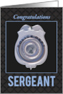 Sergeant in Police Department Promotion Congratulations card