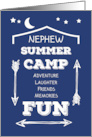 Nephew Camp Fun Navy Blue White Arrows Thinking of You card