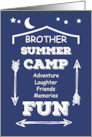 Brother Camp Fun Navy Blue White Arrows Thinking of You card