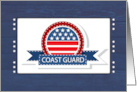 Coast Guard Graduation Patriotic Banner and Badge card