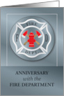 Employee Anniversary with Fire Department Silver card