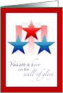 Thank You Military Service Patriotic Wall of Glory card