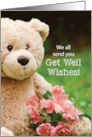 From Group Get Well Bearable Teddy Bear Flowers Religious card