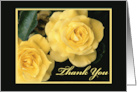 Thank You With Yellow Roses card