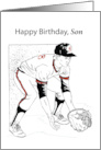Baseball Player 9th Birthday to Son card