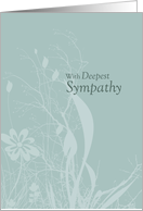 With Deepest Sympathy Flowers Care card