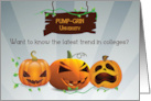 Humorous for College Student Halloween Pumpkins card