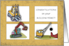 Building Permit Congratulations Trucks card