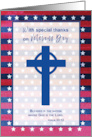 Religious Thanks on Veterans Day Blue Cross card