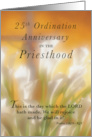 25th Ordination Anniversary Priesthood Lilies and Cross card