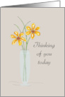 Coronavirus COVID Thinking of You Daisies Flowers in Vase card