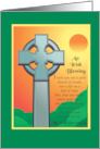 St. Patrick’s Day Irish Blessing Irish Cross Holiday Religious card