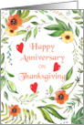 Anniversary on Thanksgiving Wreath card