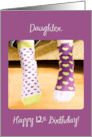 Daughter 12th Birthday Crazy Socks card