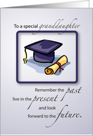 Graduation Congratulations for Granddaughter with Cap and Diploma card