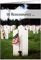 In Remembrance Military Patriotic Sympathy card