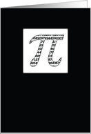 Happy Pi Day Black and White card