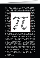 Happy Pi Day Black and White with 314 card