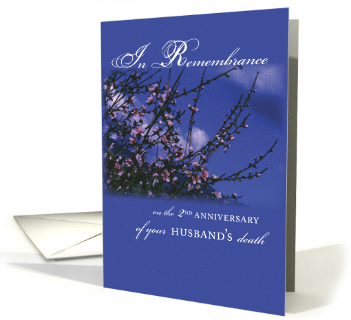 In Remembrance Husbands Death 2nd Anniversary Religious Scripture card