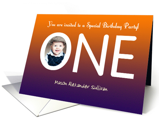 One Year Old Birthday Party Invitation Photo and... (1041903)