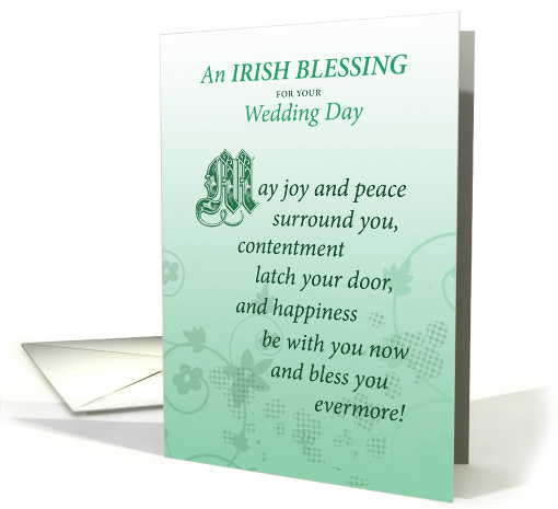 Irish Wedding Day Marriage Blessing Congratulations card (1043019)