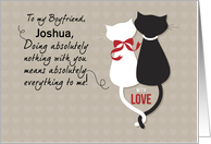 Boyfriend Valentines Day Love Cats Holiday card