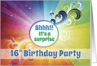 16th Birthday Surprise Party Invitation card