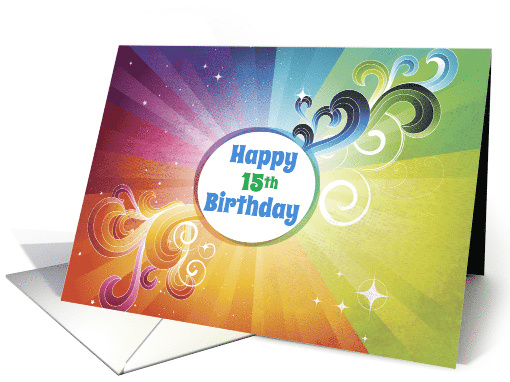 15th Birthday Religious Card Rainbow Blessings card (1054391)