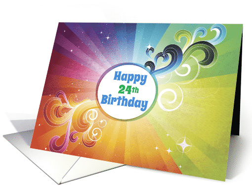 24th Birthday Religious Card Rainbow Blessings card (1054413)